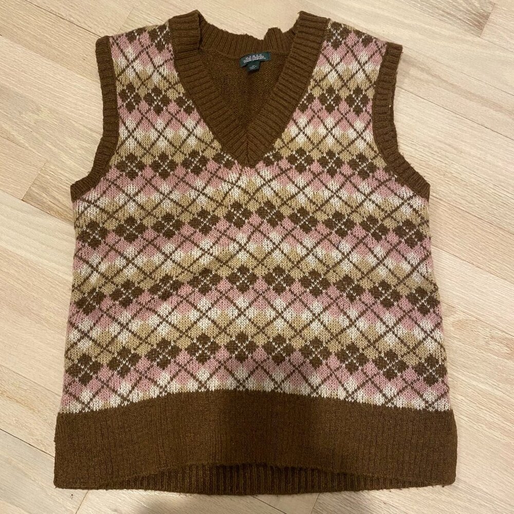 Wild Fable Target Argyle Sweater Vest Size XS Womens